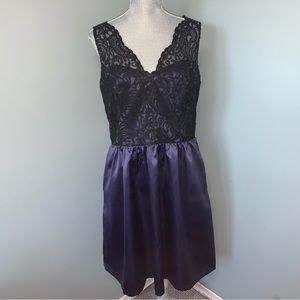 AFTER SIX size 16 LACE AND SATIN FIT AND FLARE DRESS cocktail wedding guest prom